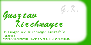 gusztav kirchmayer business card